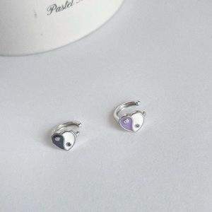 925 sterling silver Ying and Yang ear cuff